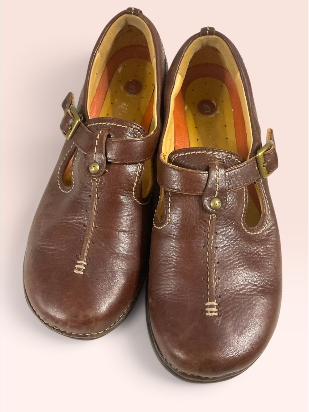 Vintage Clarks Unstructured Un. Block Mary Jane Loafer #38909 Women's Size 8M